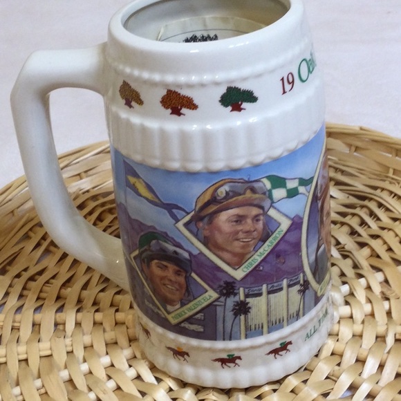 Vintage Limited Edition Stein Commemorating five All Time Leading Jockeys - Picture 8 of 10